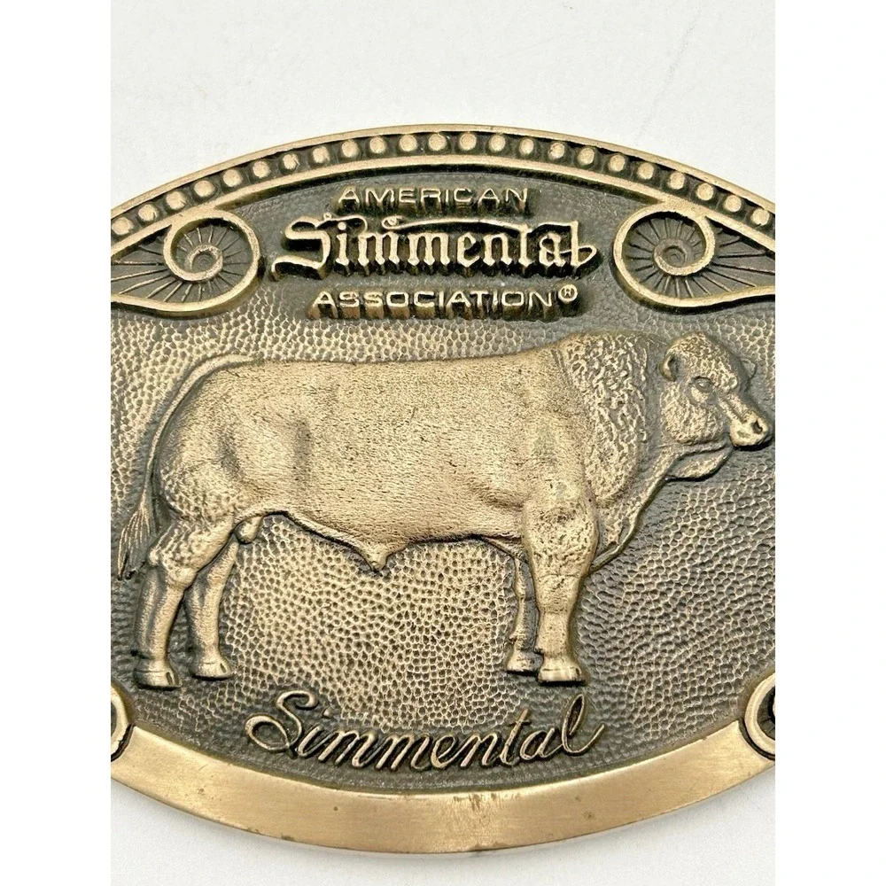 TONY LAMA Simmental Bull Cow Sire Belt Buckle Cattle Breed Series FIRST Edition